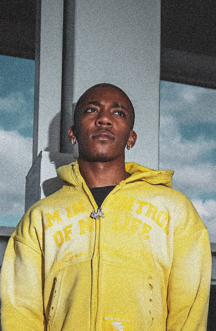 IN CONTROL DISTRESS HOODIE (YELLOW)