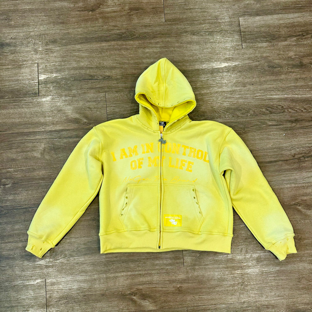 IN CONTROL DISTRESS HOODIE (YELLOW)